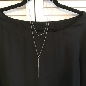 Baublebar silver layered necklace
